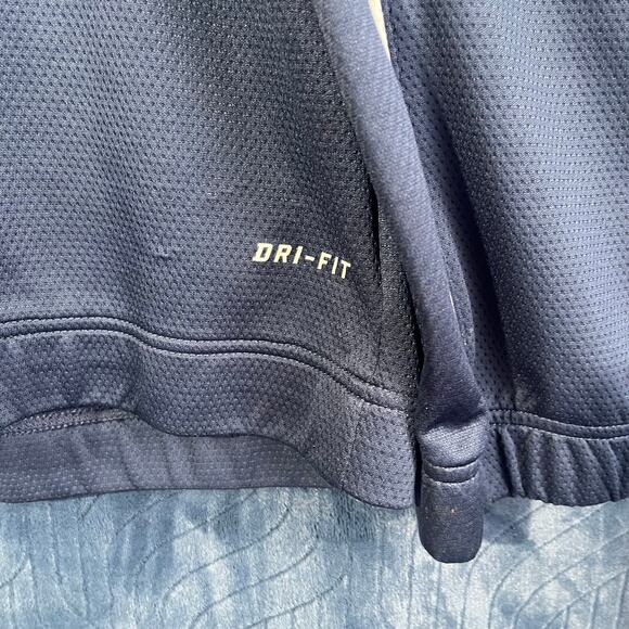 Nike Dri-Fit Navy Blue White Striped Full Zip Track Sweater Mens Size XXL - Picture 5 of 8